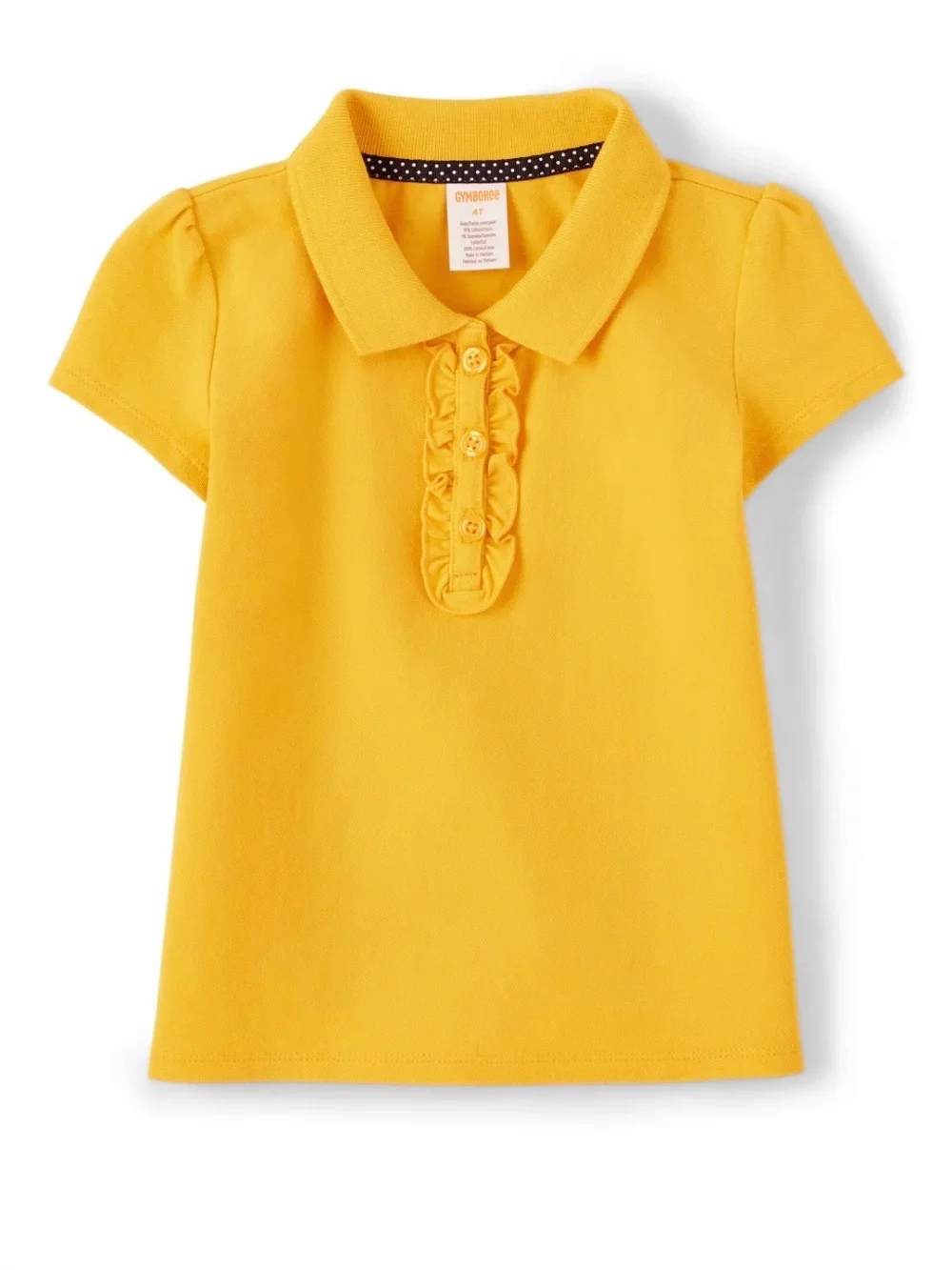 Gymboree Bright Yellow Ruffle Placket Polo Top